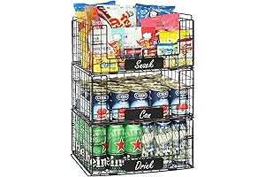 Snack Storage Heaven: JKsmart's 3 Pack Supersized Wire Baskets