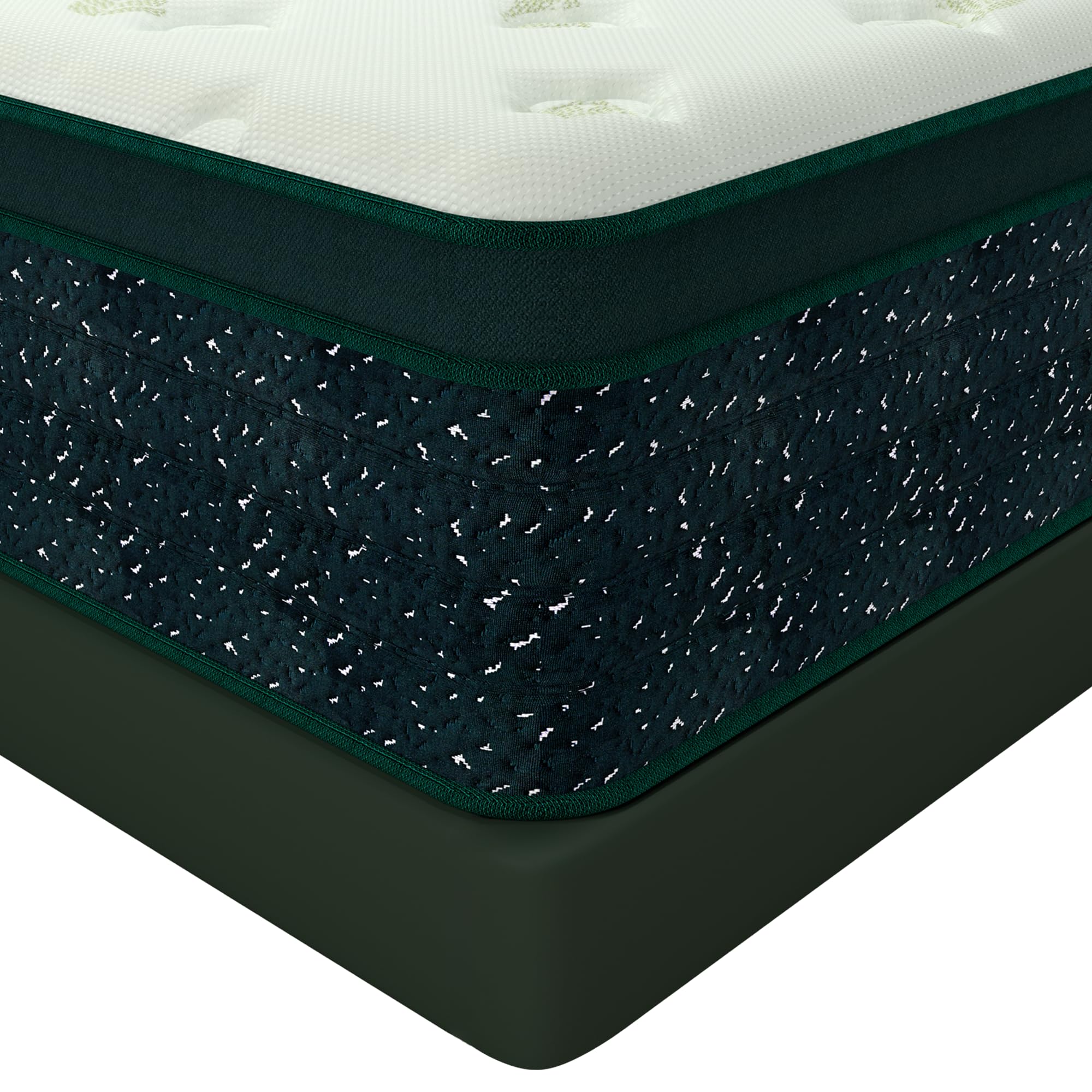 12 inch Queen Mattress,Hybrid Mattress in a Box,Queen Size Gel Memory Foam Mattress Individually Pocket Springs Pressure Relief & Motion Isolation CertiPUR-US Certified,Green