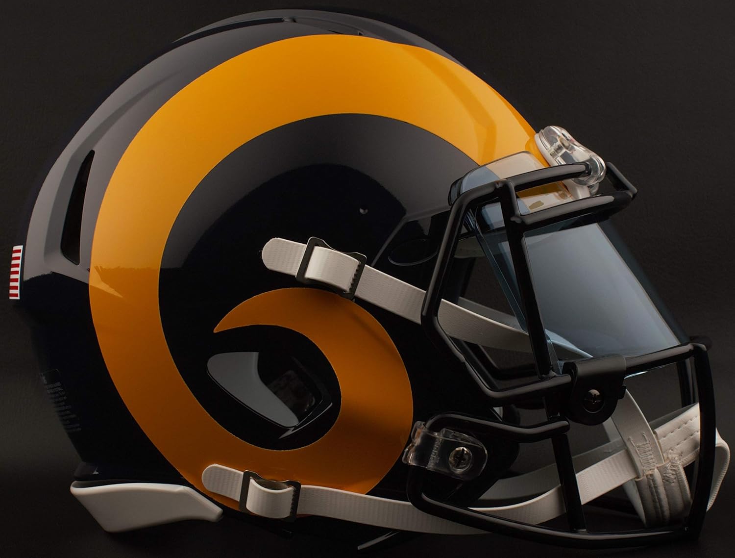 Riddell Los Angeles RAMS NFL Football Helmet with Colored