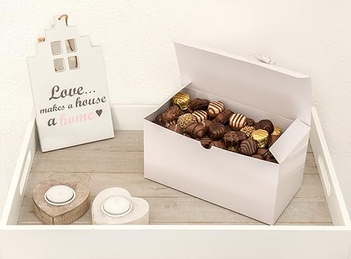 Miniatura 8 de MPFY - Caja de regalo, paquete de 10, 9 x 4.5 x 4.5 pulgadas, color blanco, cajas de regalo con tapas, caja de propuesta de dama de honor, cajas de