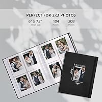 Vista 2 de Vienrose Mini álbum de fotos Polaroid 208 fotos de 2 x 3 pulgadas para Fujifilm Instax Mini 7s 8 9 11 25 26 40 50s 90 Evo Z2300 cámara instantánea