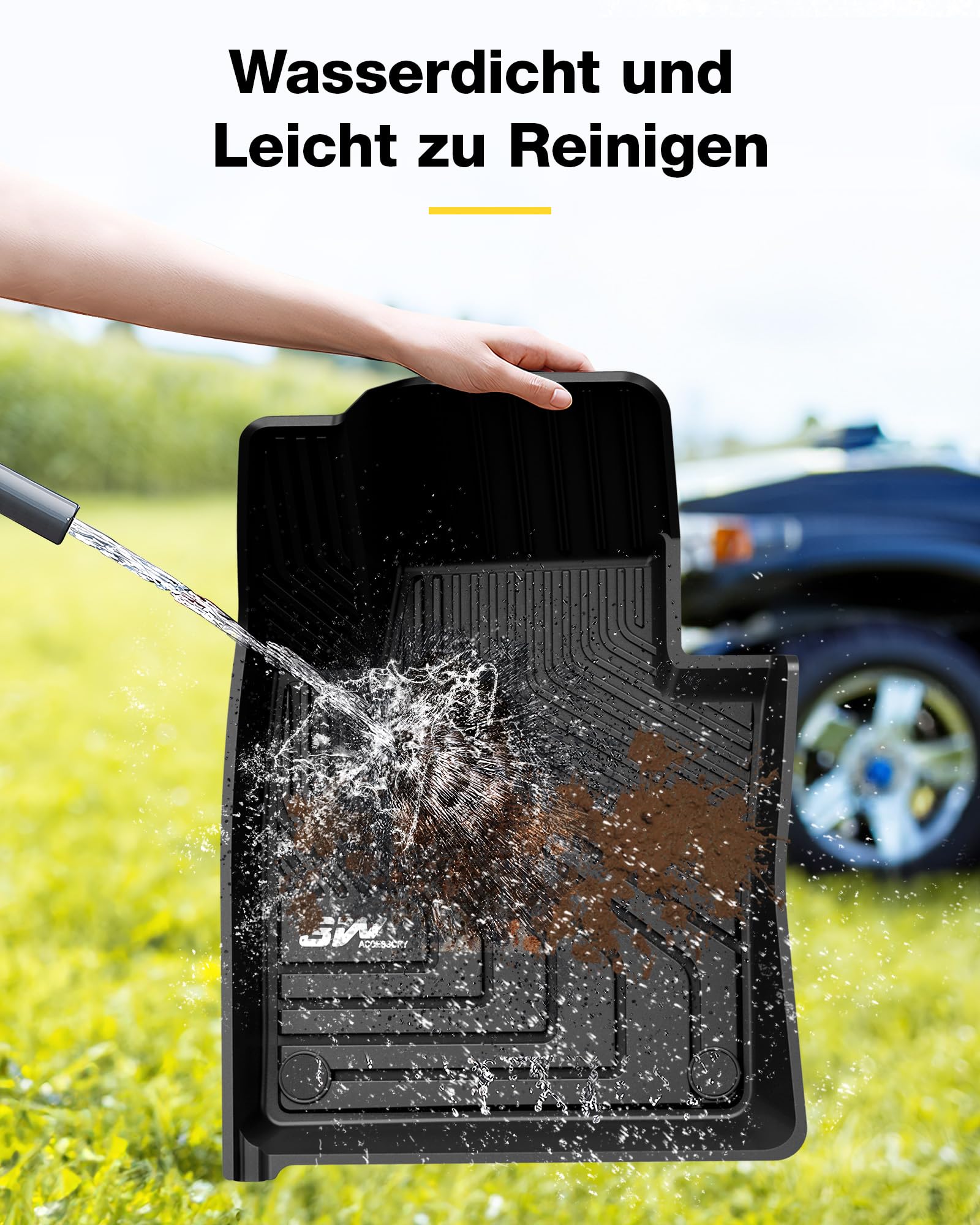 3W Fußmatten & Kofferraumwanne für Volvo XC60 2018-2025 2026 | TPE Thorex™ Allwetter | 3D Maßgeschneiderte Passform | Hundefreundlich Auto Zubehör | Wasserdicht & Kratzfest | Antirutsch