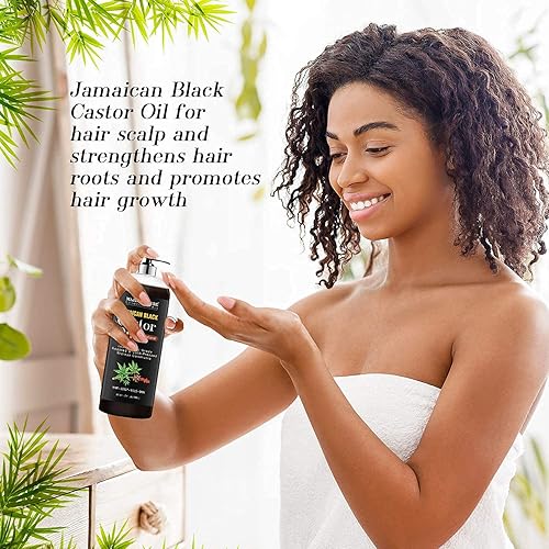Miniatura 3 de Majestic Pure Aceite de ricino negro jamaicano (16 onzas) y champú de biotina con bloqueador DHT-3 (16 onzas)