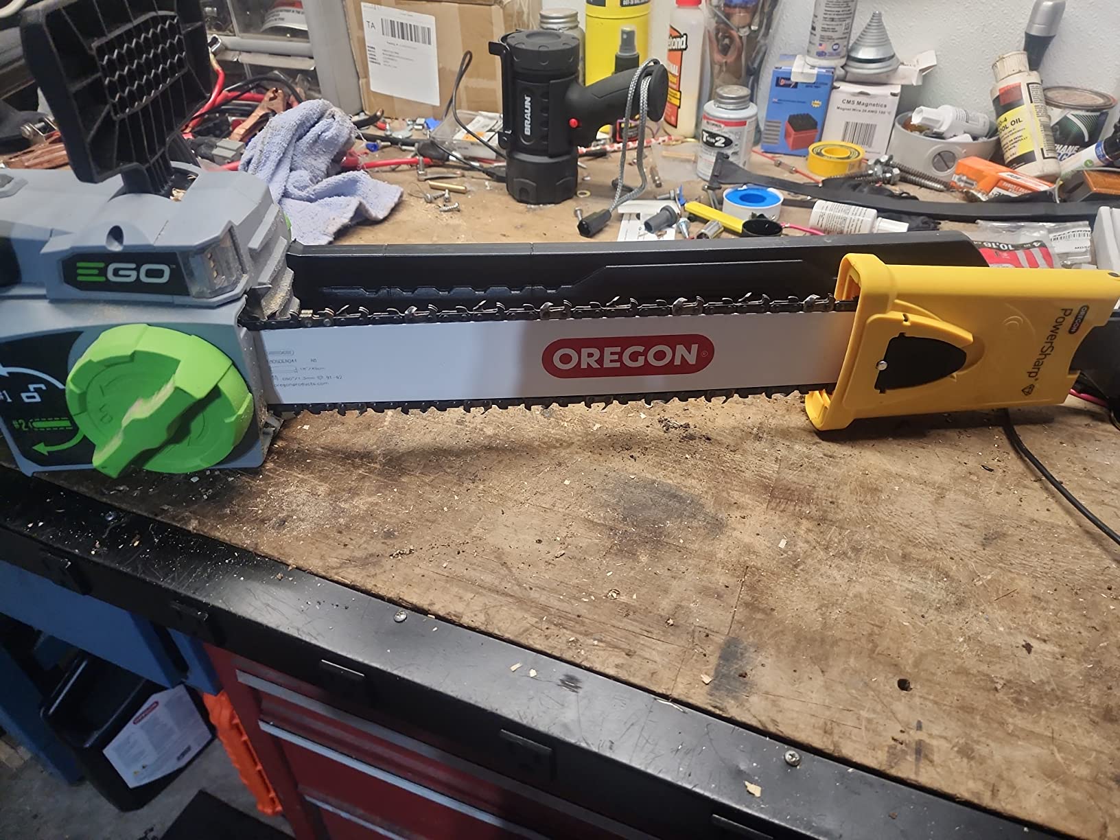 40/mo Finance Ego 18'' Cordless Chain Saw Tool Only Buy Now, Pay Later