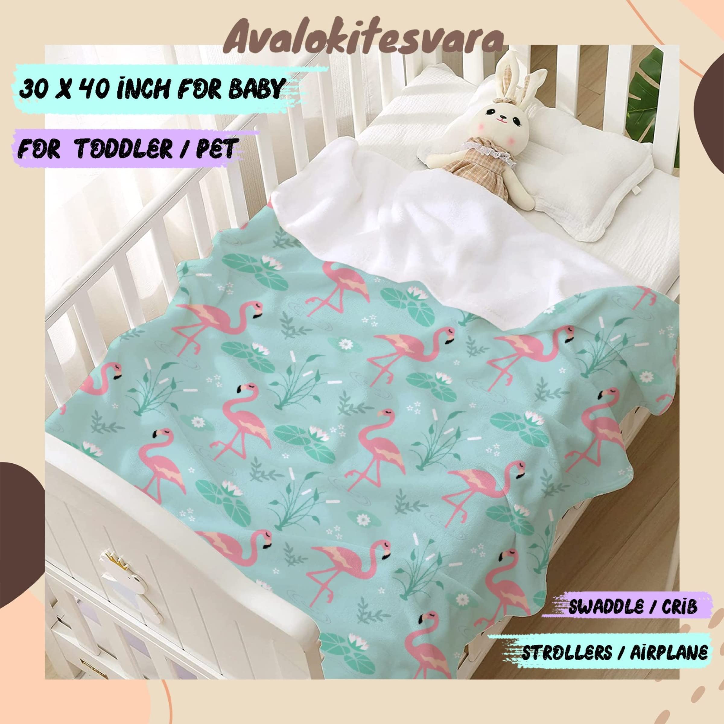 ARTBLANKET Flamingo Flower Throw Blanket Fannel Fleece Super Soft Funny Blanket Travel Throw Blanket for Bed Couch Sofa 60x50 in for Teen Car