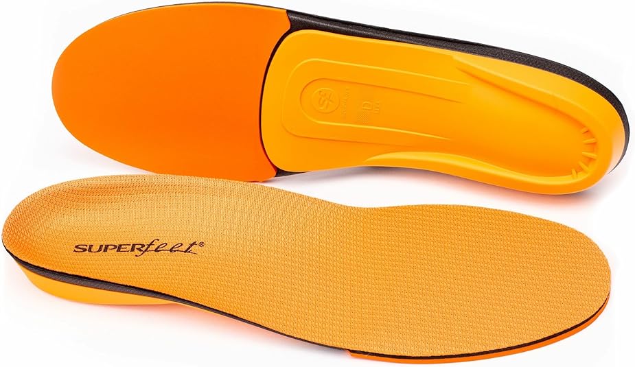 Superfeet All-Purpose High Impact Support Insoles (Orange) - Trim-To-Fit Orthotic Arch Support Shoe Inserts - Professional Grade