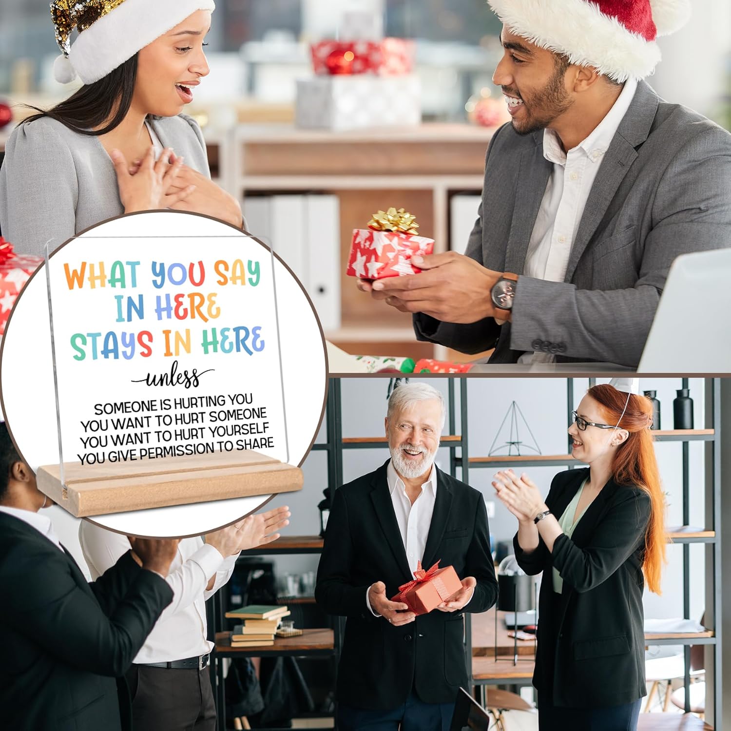 What You Say in Here Stays in Here Acrylic Plaque Sign, Therapy Office School Counselling Office Gifts for Counselor, Psychologist, Therapist, Mental Health Gifts for Teachers - Image 3