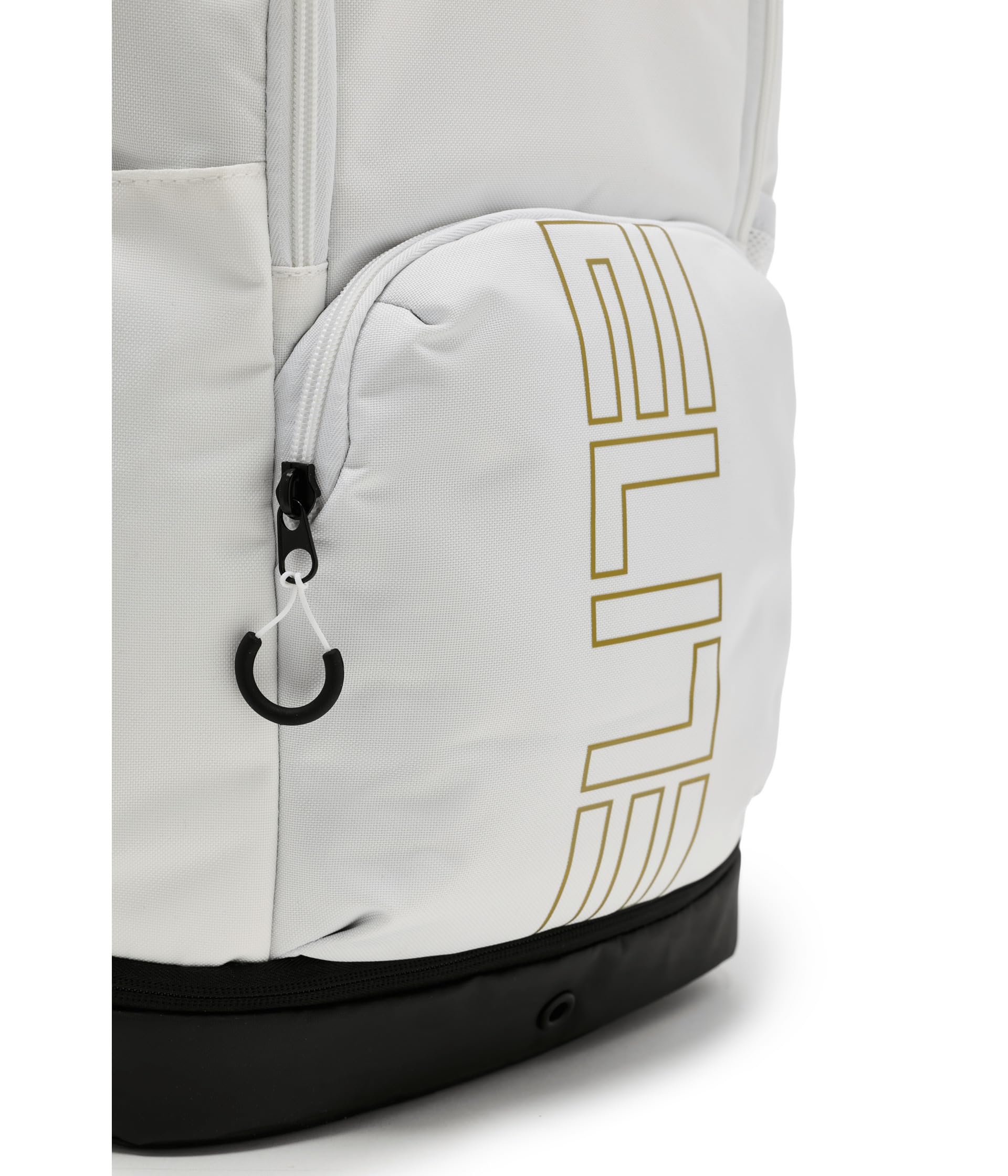Nike, Unisex, Varsity Elite Backpack (32L), White/Black/Metallic Gold, One Size