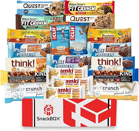 SnackBOX Healthy Protein Bars Fitness Snacks BOX Care...