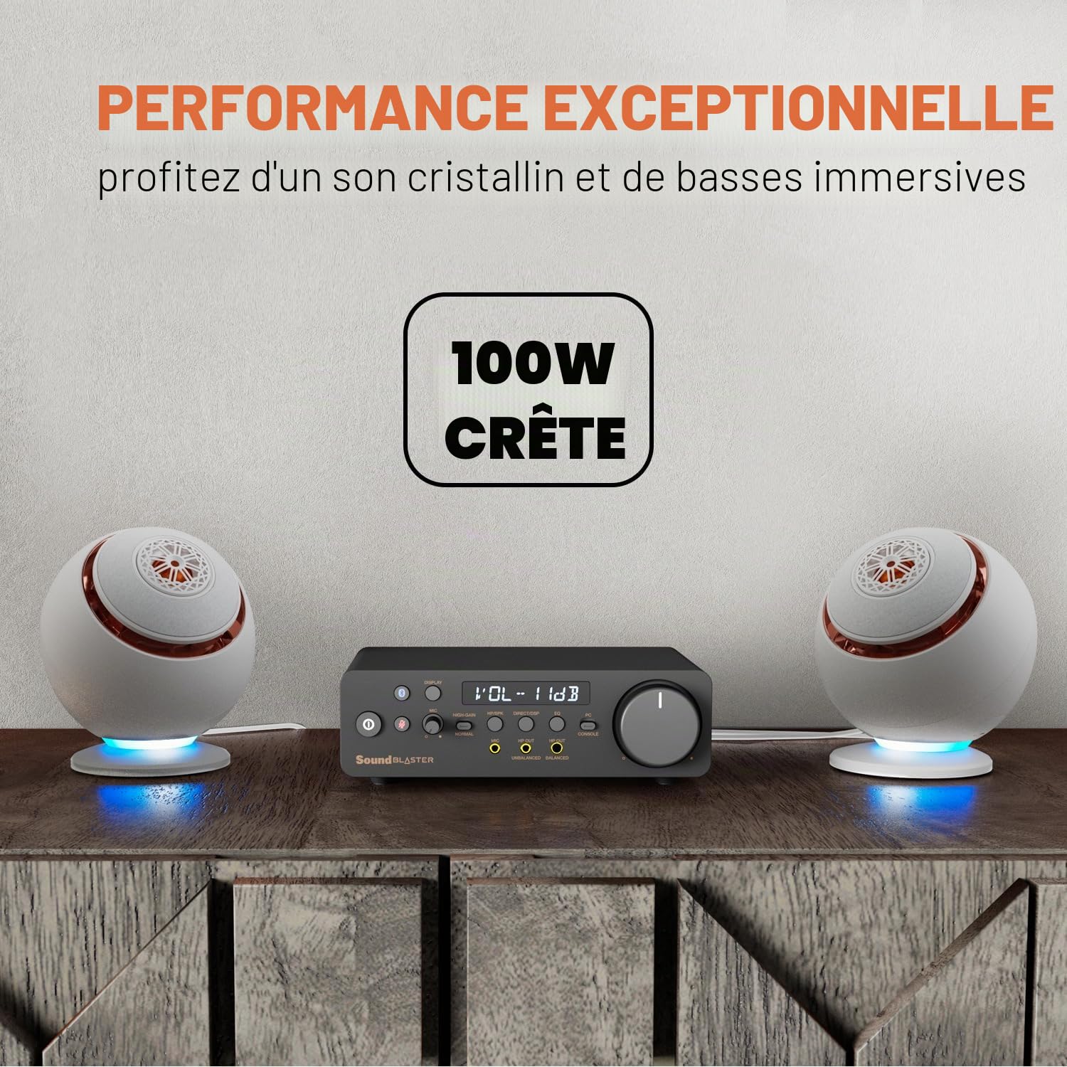 CREATIVE Pebble Nova (Black) – Enceintes PC Hi-FI 2.0 Bluetooth 5.3, Haut-parleurs coaxiaux, USB-C, entrée AUX 3,5 mm, jusqu'à 100 W, pour PC, Mac et Gaming