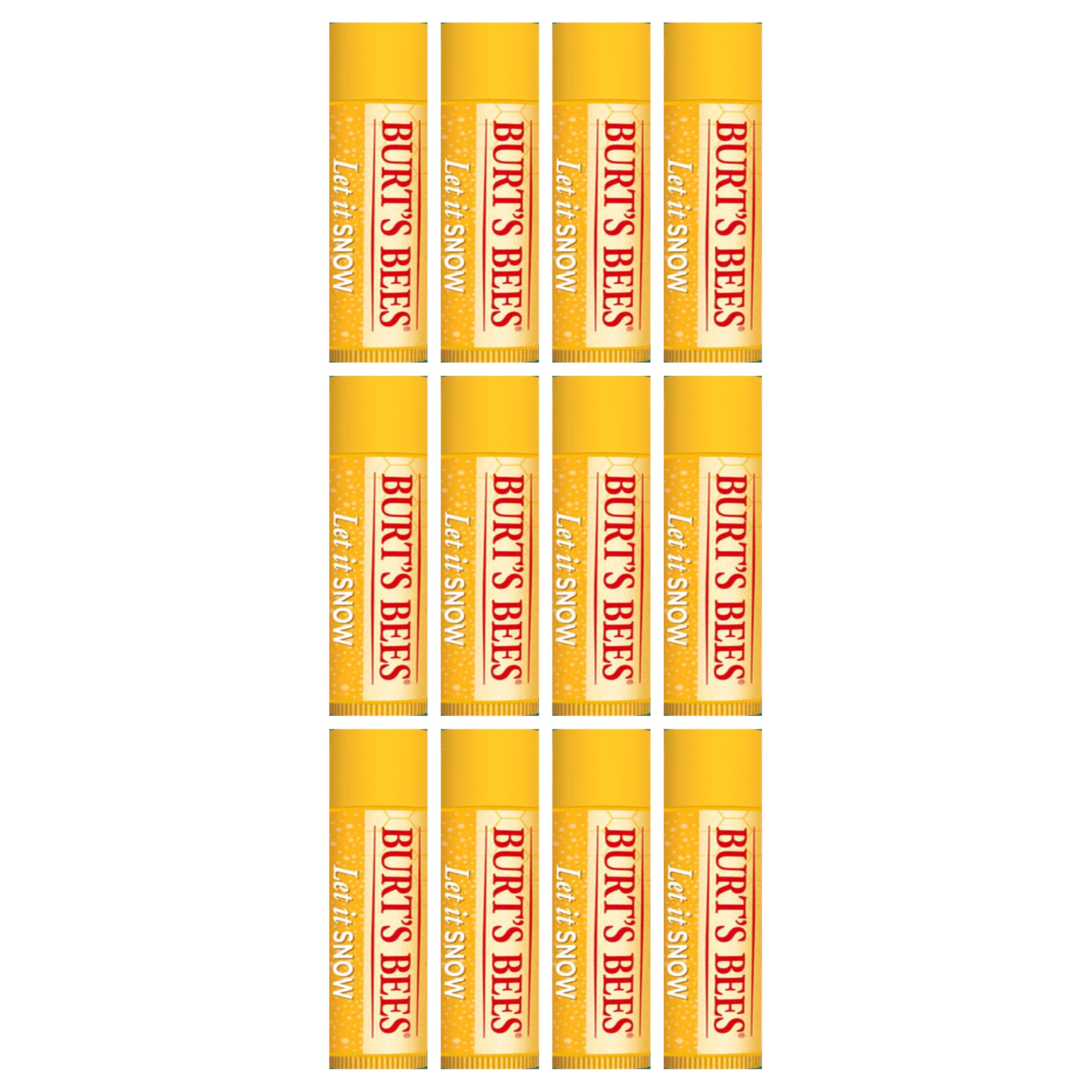 Burt's Bees Wintertime "Let Us Snow" Original Beeswax w/Vitamin E & Peppermint Lip Balm .15oz - 12 Count