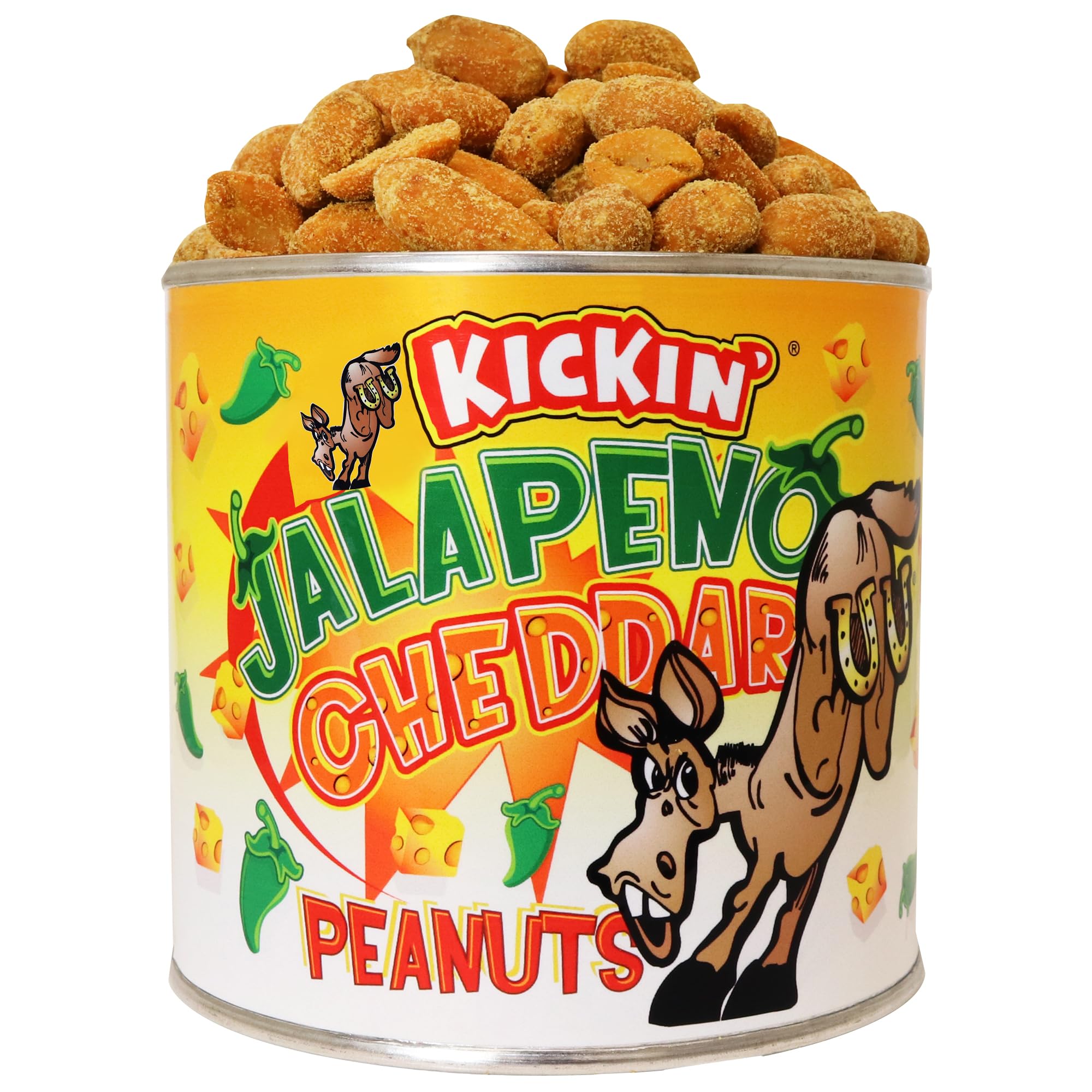 Jalapeno Cheddar Spicy Hot Peanuts – 12oz - Perfect Premium Hot and Spicy Peanuts - Ultimate Spicy Snack Gourmet Gift Hottest Peanuts - Try if you dare!