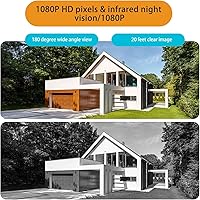 Vista 4 de Timbre de puerta inalámbrico, timbre de video inteligente con sensor de morción PIR, Full HD y visión nocturna a color, funciona con Tuya, timbre