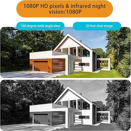 Miniatura 4 de Timbre de puerta inalámbrico, timbre de video inteligente con sensor de morción PIR, Full HD y visión nocturna a color, funciona con Tuya, timbre