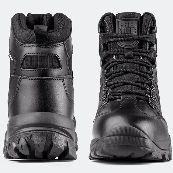 FREE SOLDIER Men's Waterproof Tactical Hiking Boots Military Work Boots Combat Boots
