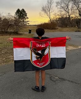 Al Ahly on Egypt National Shoulder Body Flags, Official Team Banner, National colors (Egypt)