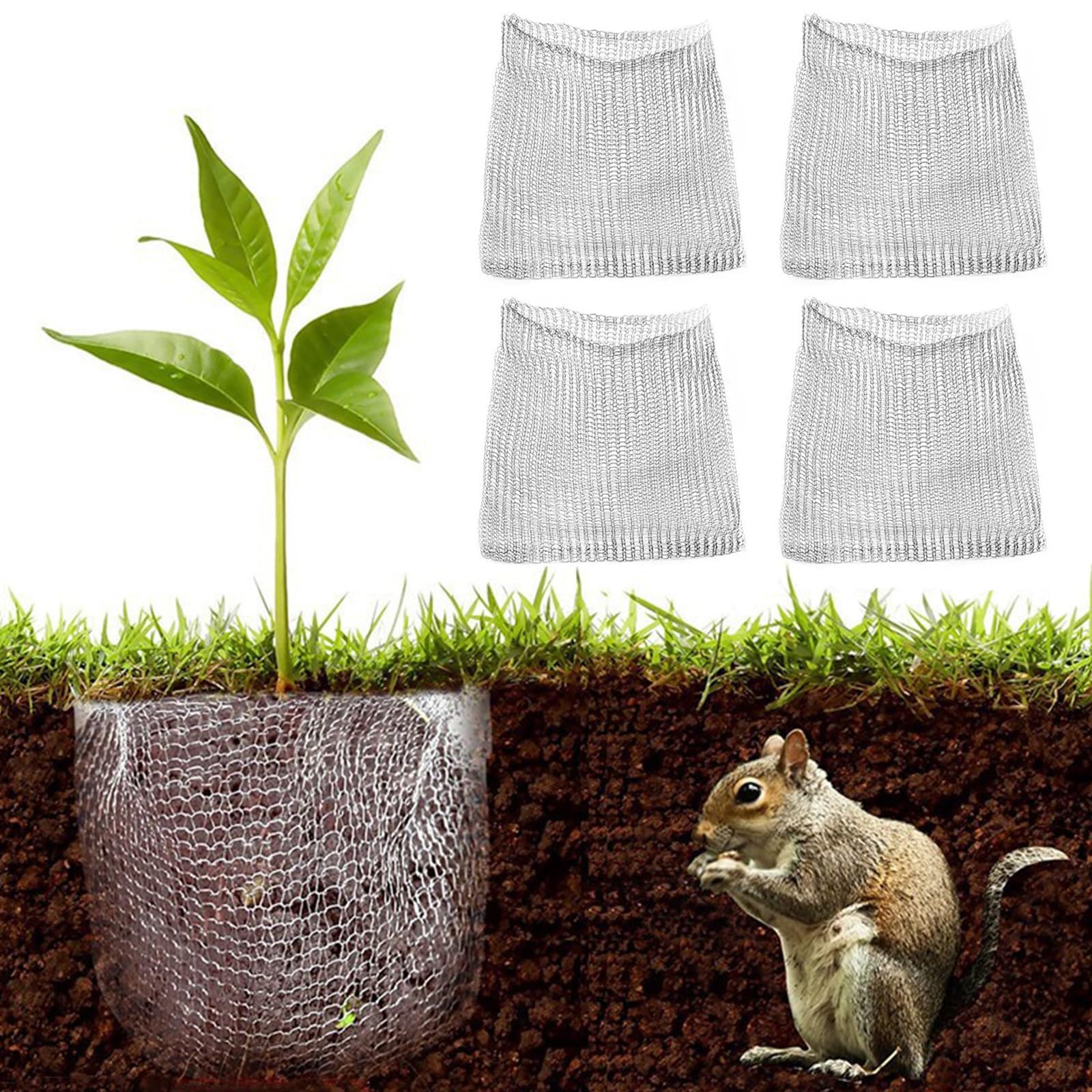 EFUTURETIME 8PCS Panier Anti Campagnol INOX - Protection Racines Plantes Et Arbres
