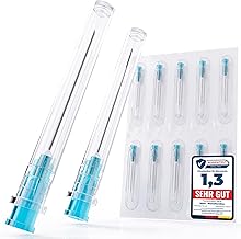 Pack of 100 23G x 1 ¼ Inch (0.6 mm x 32 mm) Individually Packed Tube for Refill Liquids Made of Stainless Steel Tube for Household, Science Laboratory, Industry (23G 0.6 x 32 mm)