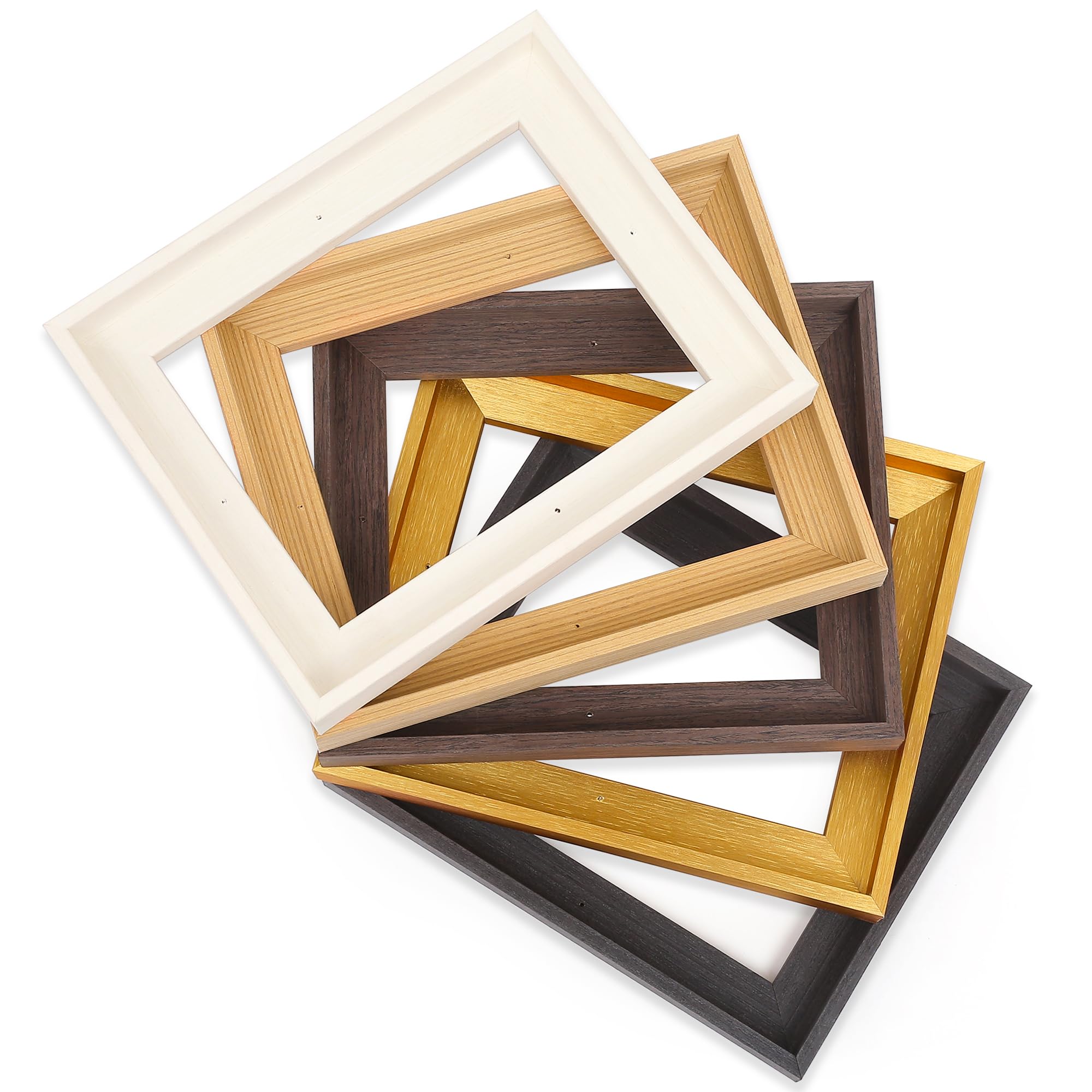 CANFRAVAS 16x20 Solid Wood Canvas Floater Frame, Wood Canvas Floating Frame, Floater Frame for 0.6"-0.8" Deep Canvas Paintings (16"x20", Light Brown)