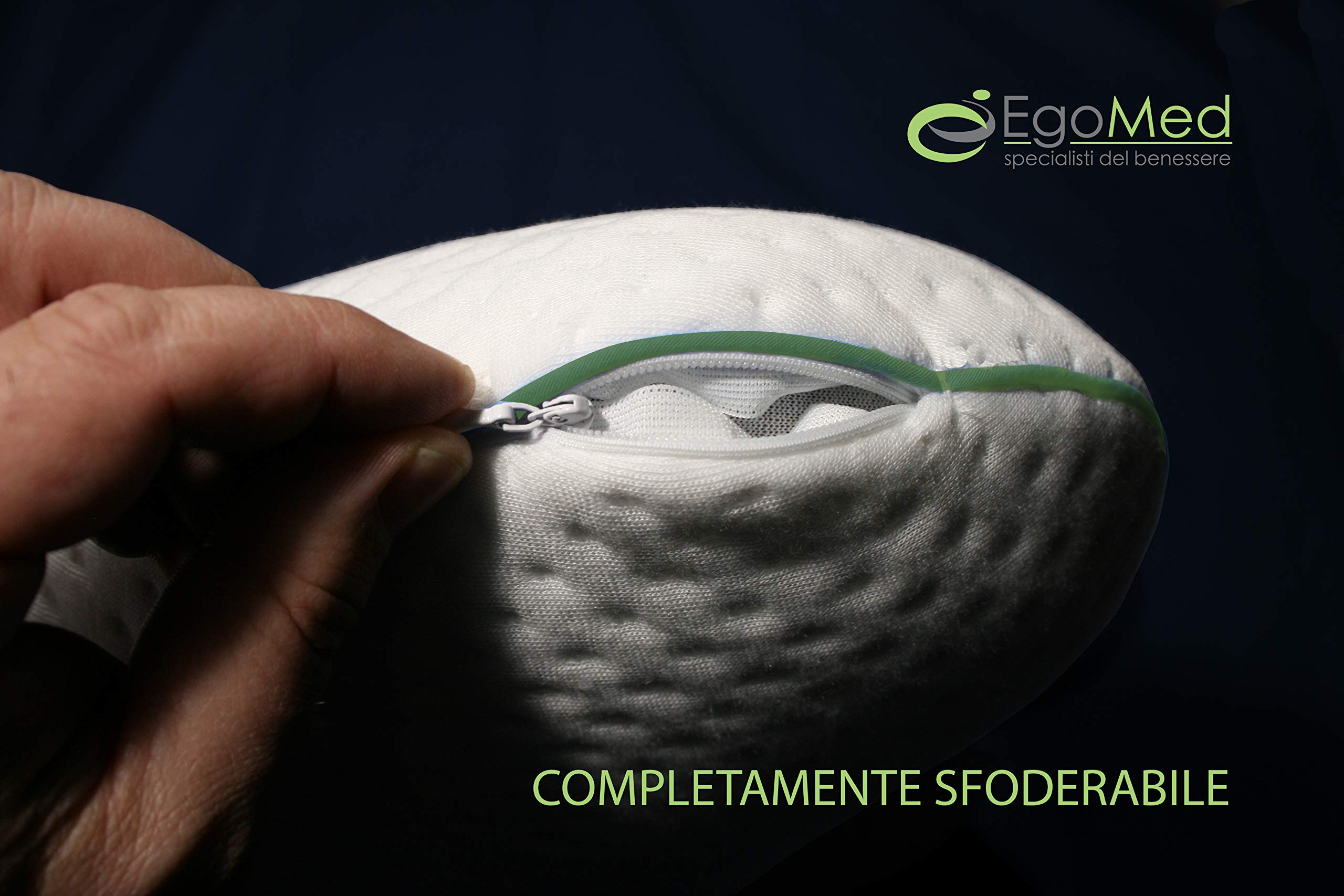 Cojín ortopédico de nube para cama de espuma viscoelástica para dormir en posición lateral, boca abajo o supino.
