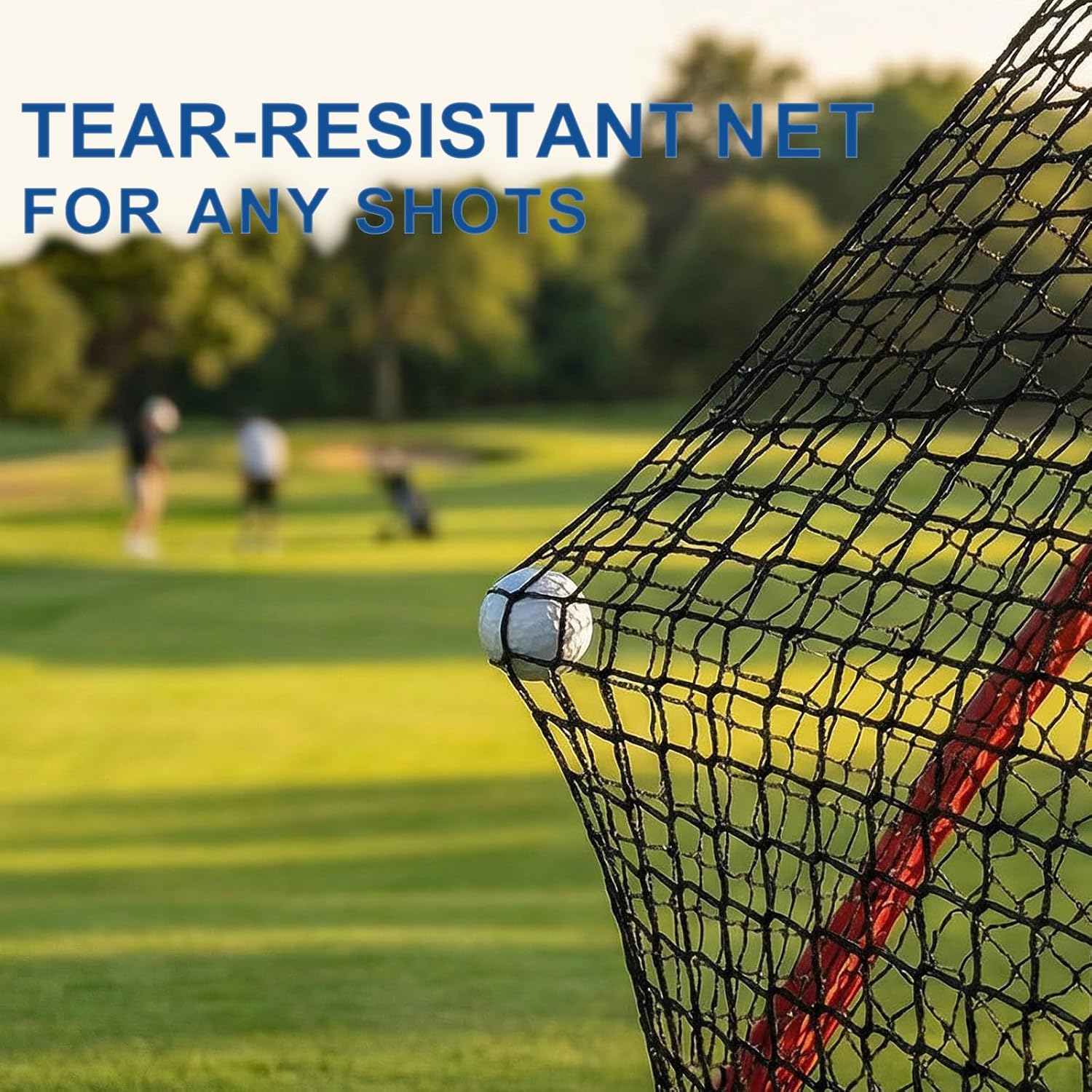 Golf Net, 10 X 7 Ft Foldable Golf Practice Net with Side Barrier and Carrying Bag for Home Backyard Garage Practising Training Driving Chipping Swing