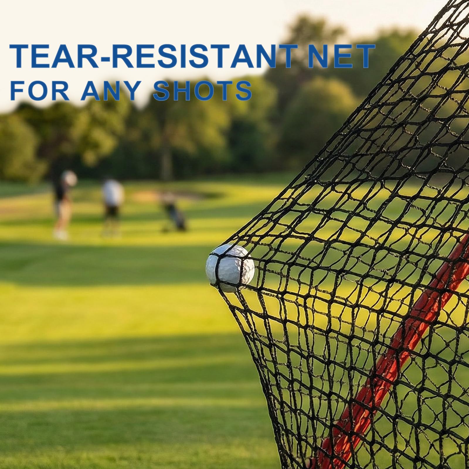 Golf-Netz, 3 x 2,1 m, faltbares Golf-Übungsnetz mit seitlicher Barriere und Tragetasche für Zuhause, Hinterhof, Garage, Übungstraining, Fahren, Chipping Swing