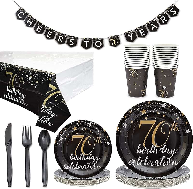 70th birthday decorations for men