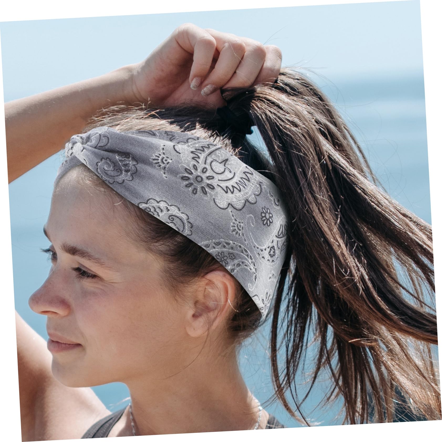 Didiseaon 16 Pz fascia da yoga Fascia assorbente per sudore Cerchietto yoga antiscivolo Cerchietto fitness antiscivolo antisudore Fasce per portatili per tessuto