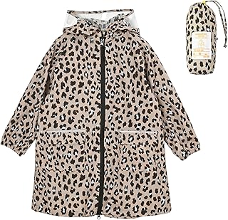 KiU キウ キッズレインコート KiU KIDS RAIN COAT 防水 撥水 はっ水 耐水 雨対策 台風 梅雨 レインポンチョ 子供 子ども カッパ 雨具 雨ガッパ 雨合羽 袖付き 収納袋 ポケット 通園 通学 幼稚園 保育園 小学校 おしゃれ かわいい ランドセル対応 男の子 女の子 カラーレオパード K409L-511