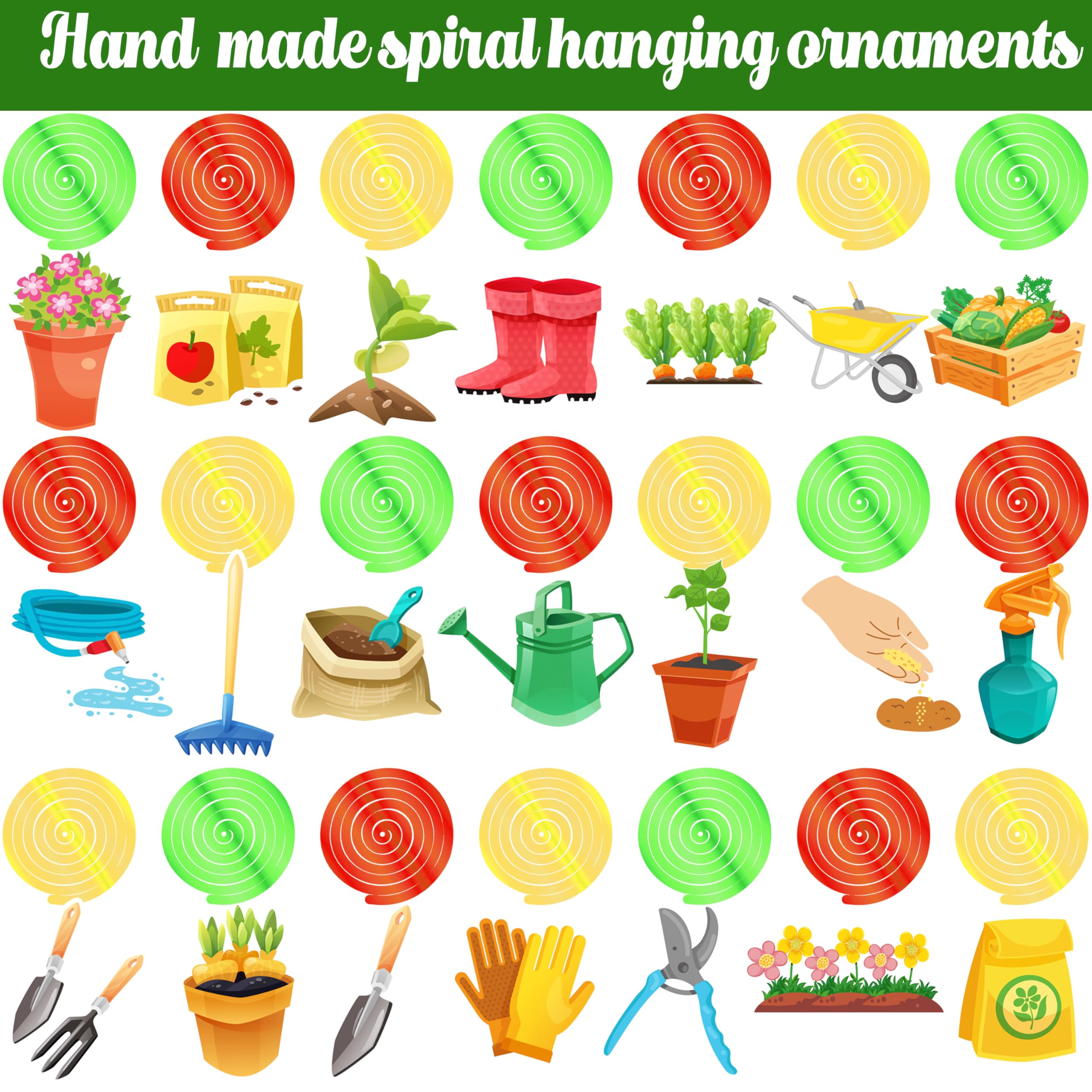 Herramienta de jardinería para colgar en fiestas, 20 unidades, herramienta de jardinería, suministros de decoración temática de verano para decoración de fiestas temáticas de primavera