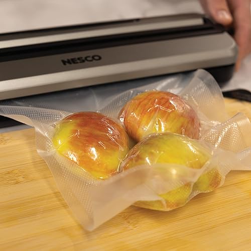 Miniatura 8 de NESCO VS-74S - Máquina selladora al vacío, 3 modos, cortador integrado, aspiradora suave para alimentos frágiles, puerto externo de recipiente, 20