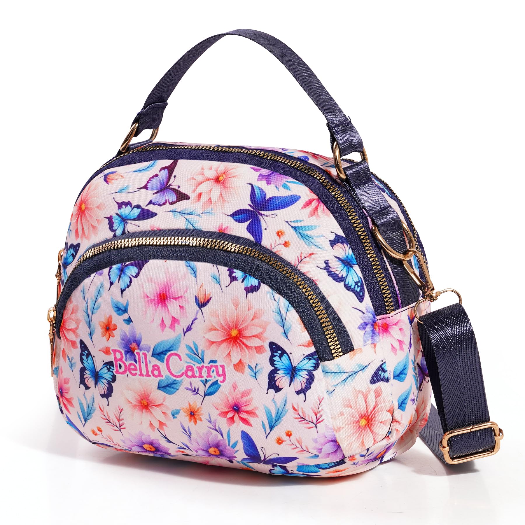Women's Floral Print Crossbody Bag | Stylish Sling Bag for Girls | Multi-Zipper,Water-Resistant Shoulder Purse-image-30