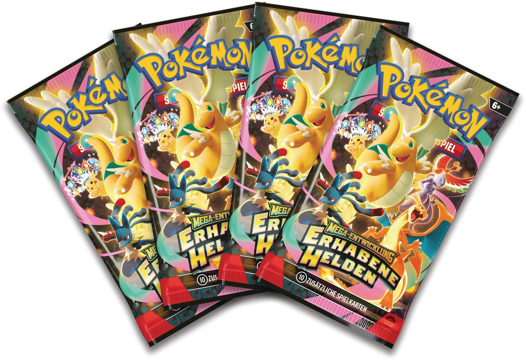 Pokémon - Gioco di carte collezionabili: Collezione Mega-Sviluppo – Eroi sublimi: Mega-Impergator-ex (1 carta promozionale olografica, 1 mappa oscillante di grandi dimensioni e 4 boosterpack)
