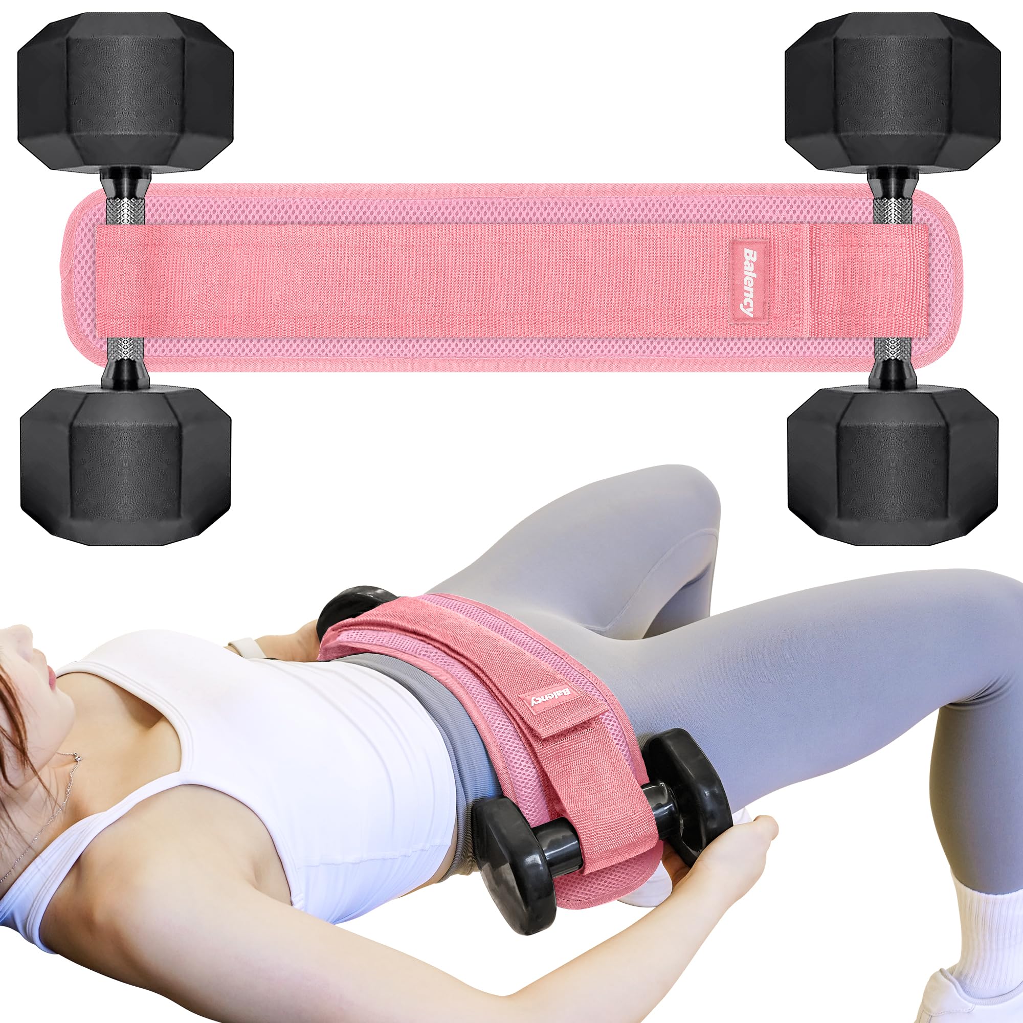 Hip Thrust Belt, Balency Hip Thrust Belt for Dumbbells Heavy, Booty Belt for Hip Thrust, Slip-Resistant Padding Hip Thrust Belt for Gym or Home
