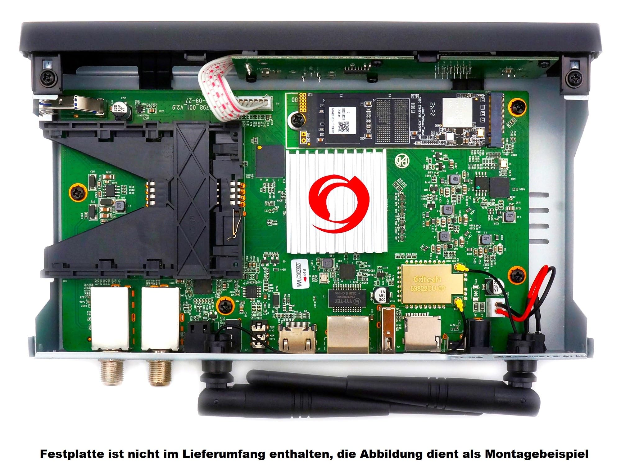 Octagon SF8008 UHD 4K Supreme Twin Sat Receiver, 2X DVB-S2X Tuner, E2 Linux & Define OS, mit Aufnahmefunktion, M.2 M Key, Gigabit LAN, Bluetooth, Kartenleser, Sat to IP, Multistream, WiFi WLAN