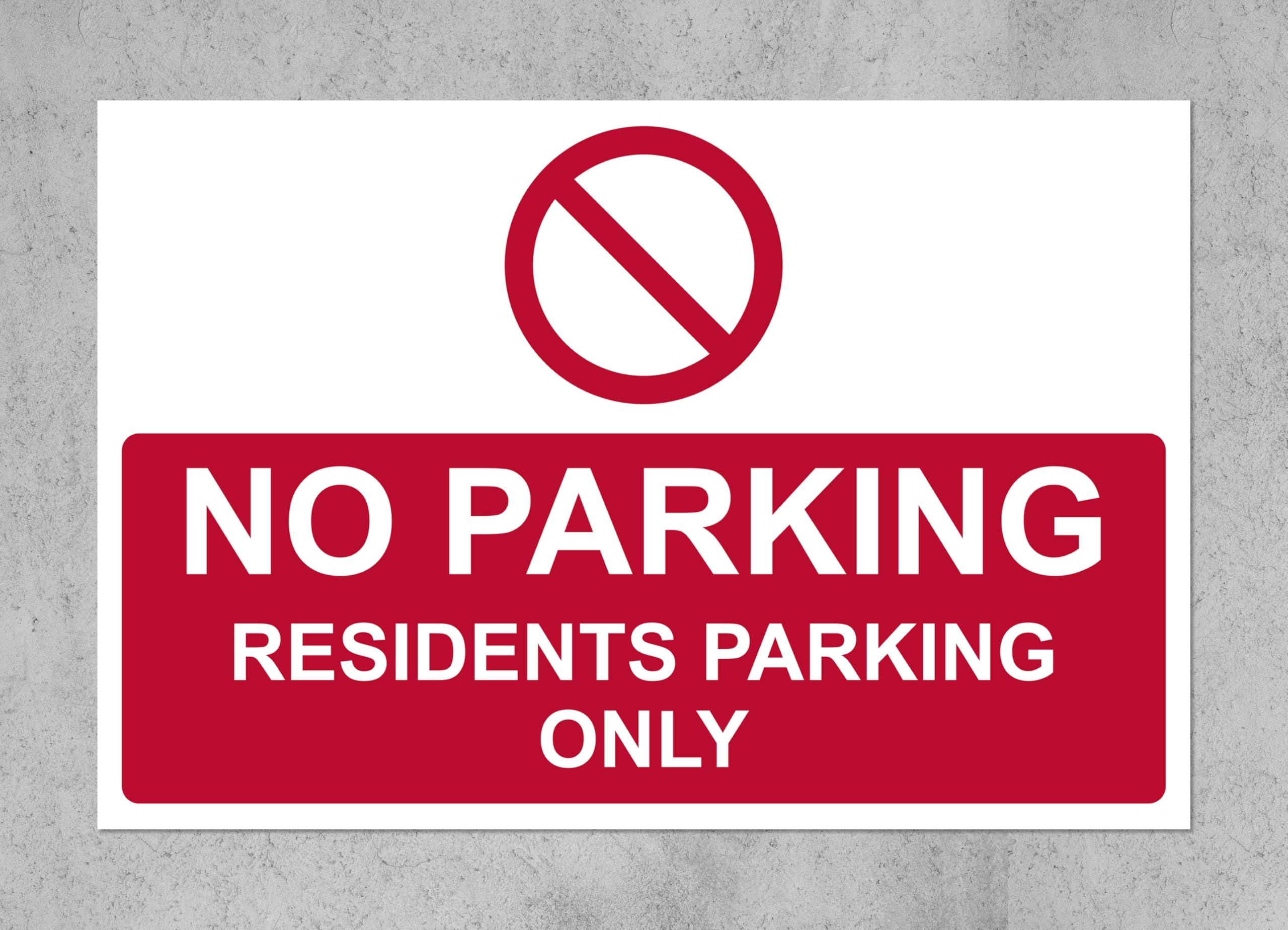 No parking resident sparking only Safety sign - 3mm Aluminium sign (400mm x 300mm)