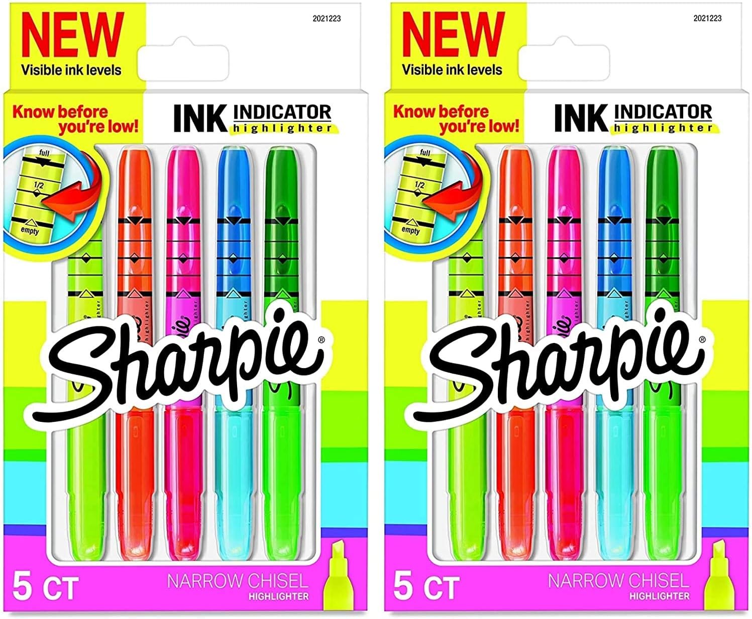 Sharpie Ink Indicator Stick Highlighters, Chisel Tip