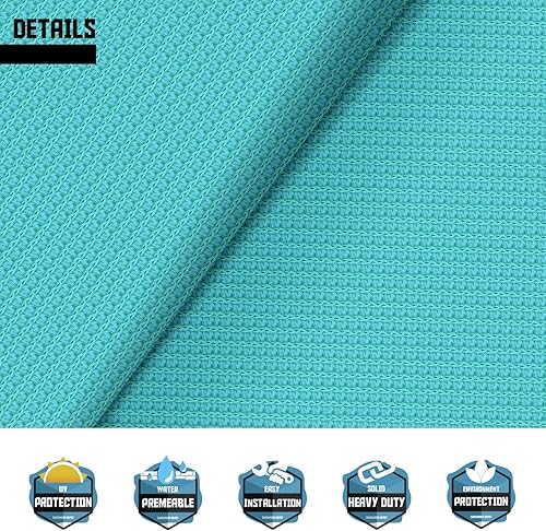 Miniatura 4 de TANG Toldo parasol triangular permeable de 8 x 8 x 11 pies, con bloqueo UV, para patio, al aire libre, pérgola, porche, terraza, jardín, cochera,