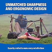 Vista 5 de Condor Cuchillo Santoku de cocina Kondoru Tool & Knife Cuchillo de pelar de acero inoxidable 440C con mango de nogal Cuchillo de cortar