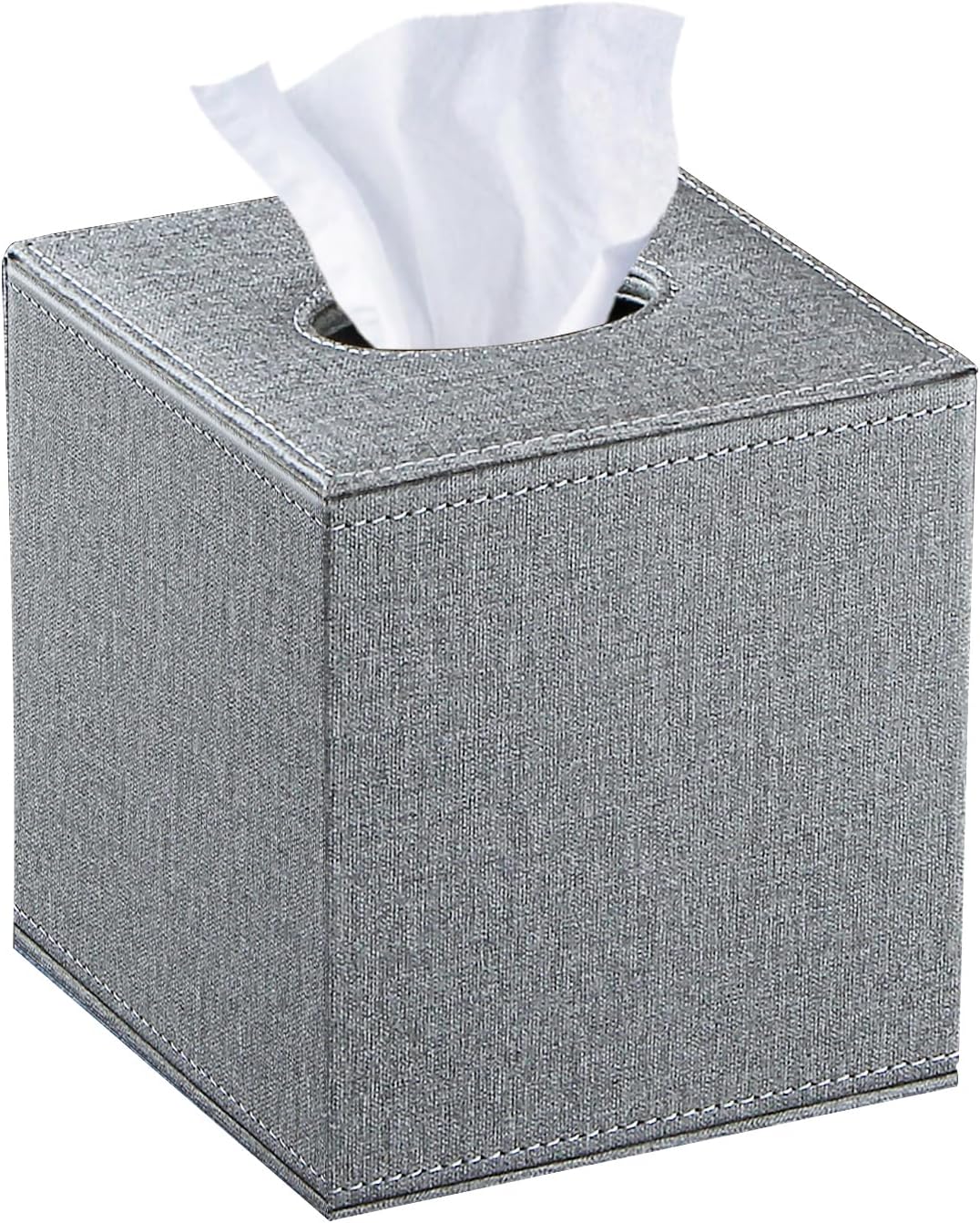 YAPISHI 1 x Tissue Box Holder Leather Square + 1x Remote Control Holder image 2