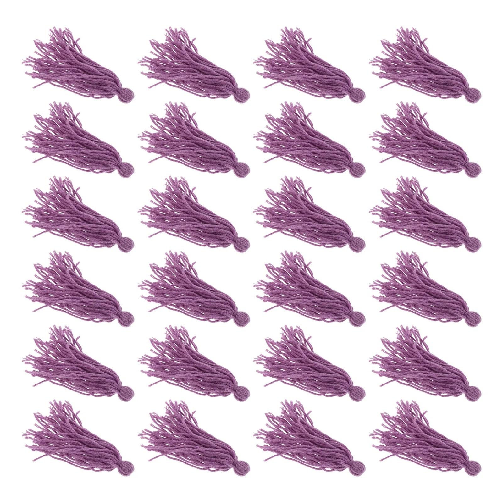 Luvafey Fish Spawning Mops 30Pcs Fish Spawning Mop Floating Aquarium Breeding Tool Egg Laying Habitat Purple Hideout Shrimp Shelter for Home Aquarium Egg Laying Aquatic Tank Decorati
