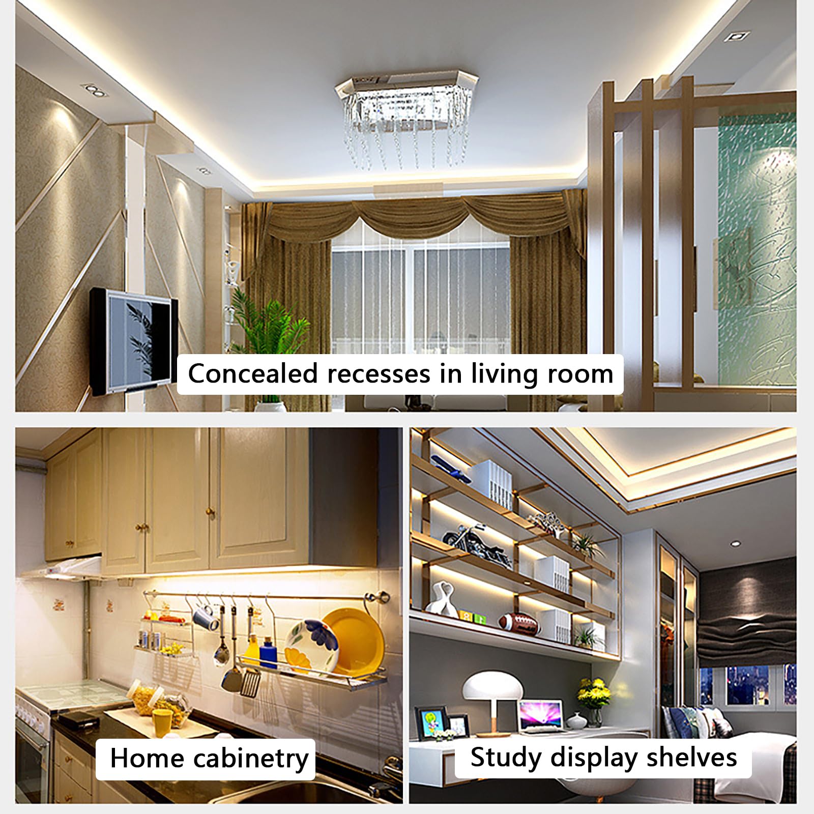 Luminaria LED Lineal Enlazable De Doble Fila — 6500K Blanco Frío — Tubo Integrado Conectable Hasta 3 Unidades — Aluminio Y PP — Para Iluminación De Techos En Garajes Y Almacenes,12pc-30cm/11.8in