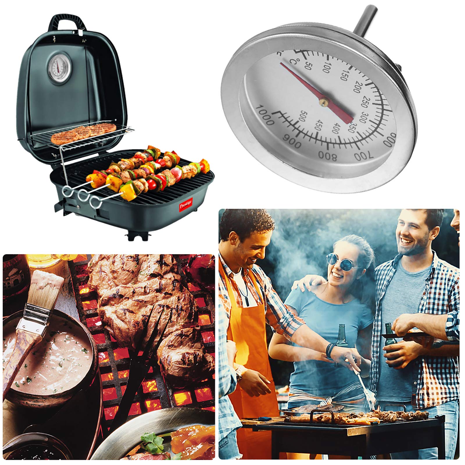 Sonda Temperatura Barbecue Termometro Forno Professionale - Sonda 1.5m Per Forni A Legna E Barbecue (0-600°C) Termometro Professionale 600 Gradi