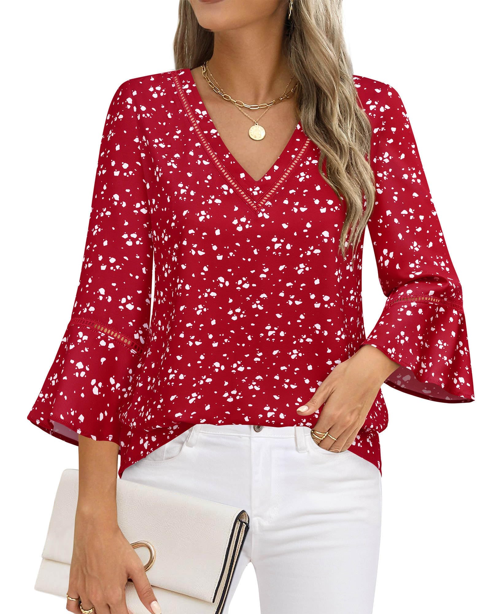  Timeson Women's Dressy 3/4 Sleeve Blouses for Business Casual Office Work
| Timeson Women's Business Casual 3/4 Sleeve  