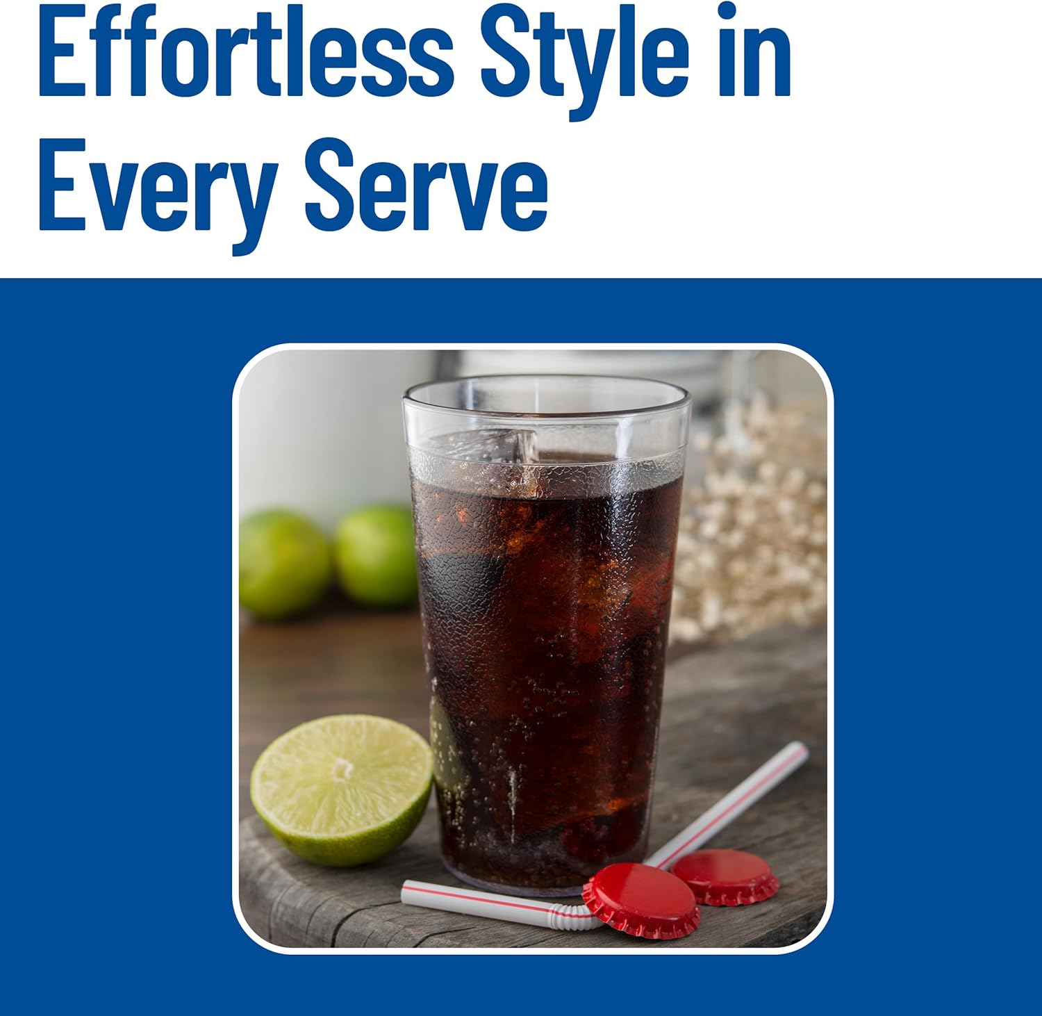 Carlisle FoodService Products Stackable Tumbler with Pebbled Exterior for Kitchen, Restaurants, And Fast Food, Plastic, 16 Ounces, Clear, (Pack of 24) - Image 7