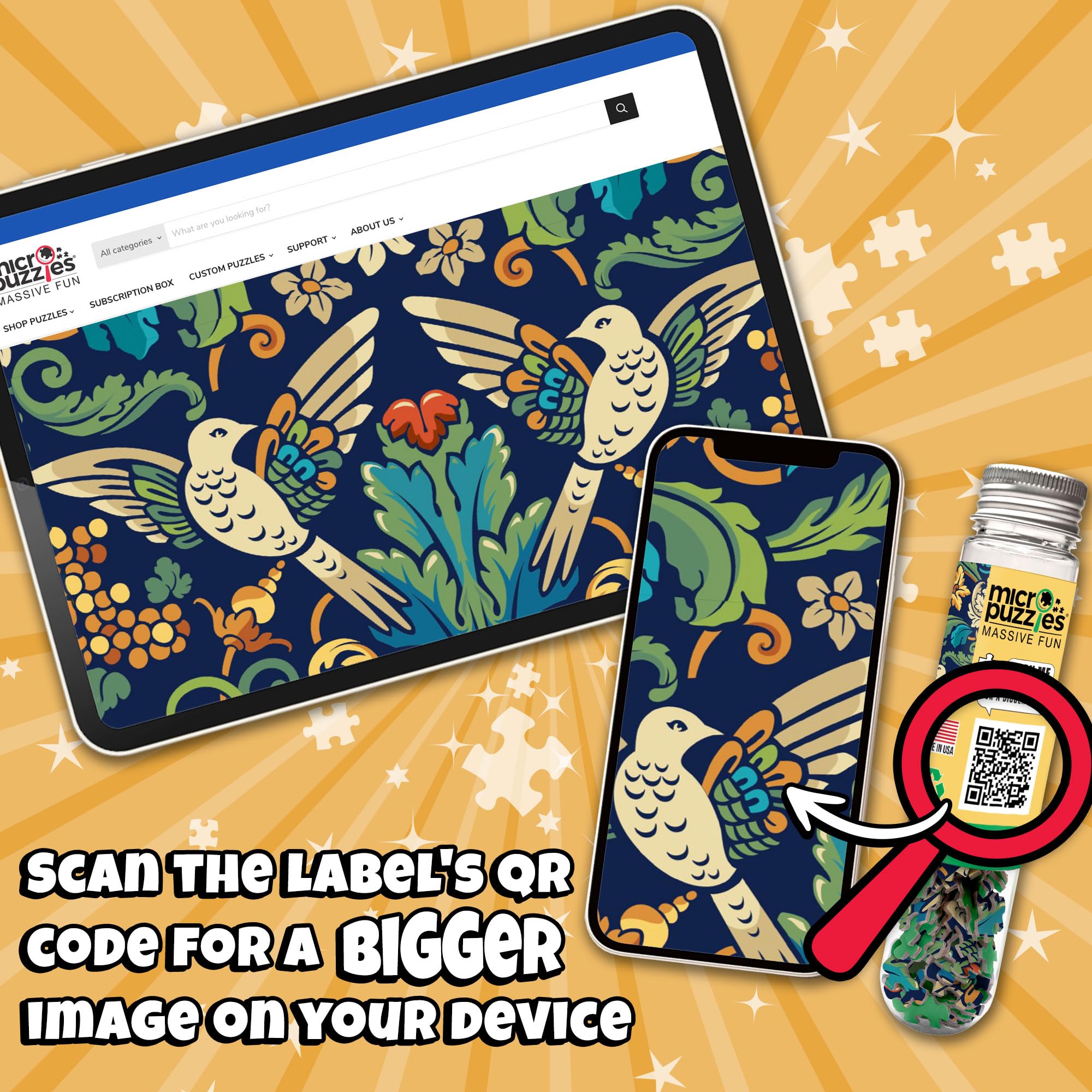 MicroPuzzles "Victorian Wallpaper" 2-Pack - Mini Puzzles for Adults, 150 Piece Small Puzzles for Adults and Teens - 4" x 6" Inch, Compact and Challenging Portable Jigsaw Puzzles - Image 5