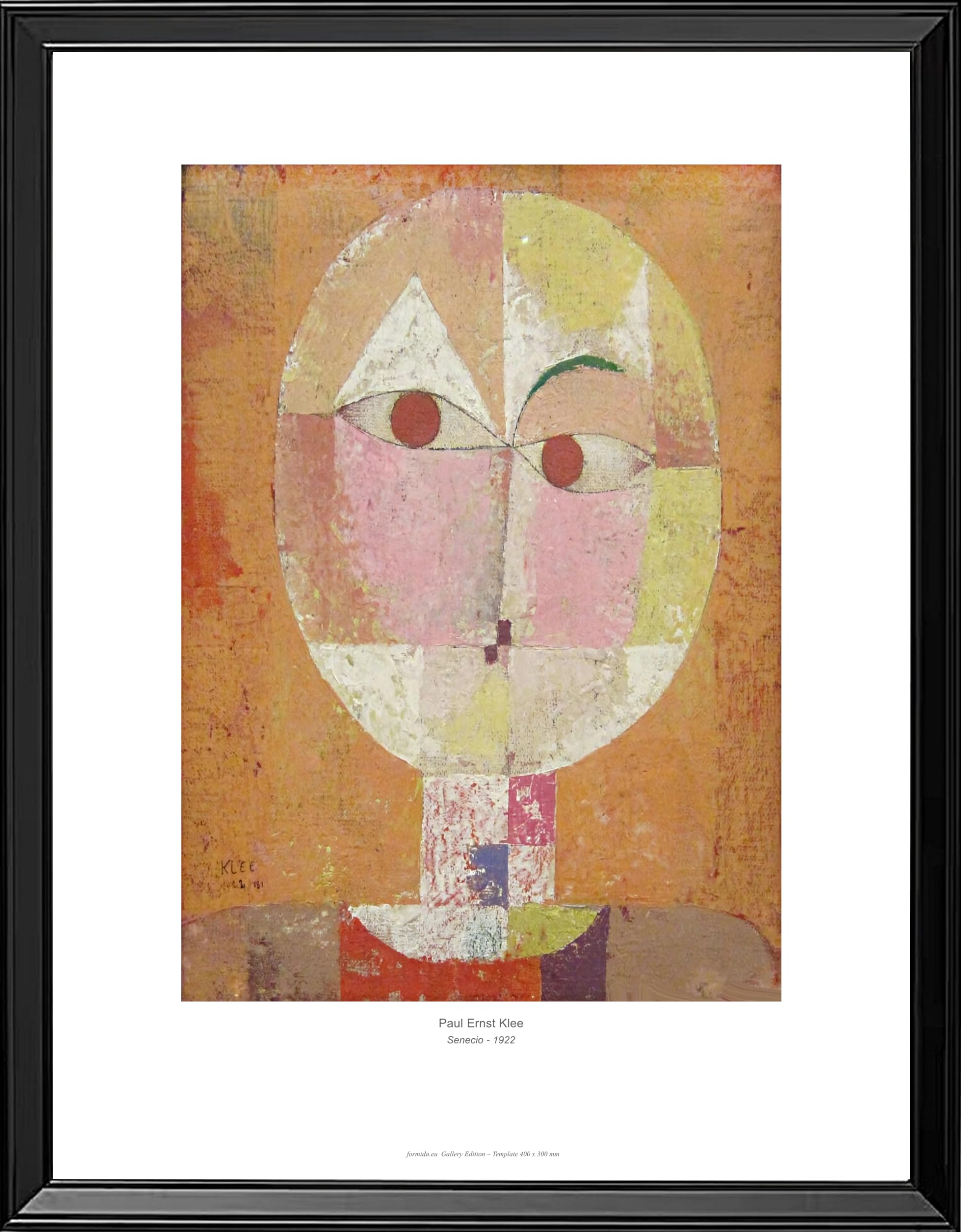 Generisch Paul Ernst Klee Kunstdrucke formida Poster Set Bilder mit Rahmen Wandbilder Wohnzimmer Büro Wanddeko Gerahmter Kunstdruck Bilder mit Rahmen A4 2er Set Wandbilder Rahmen 43 x 33 cm