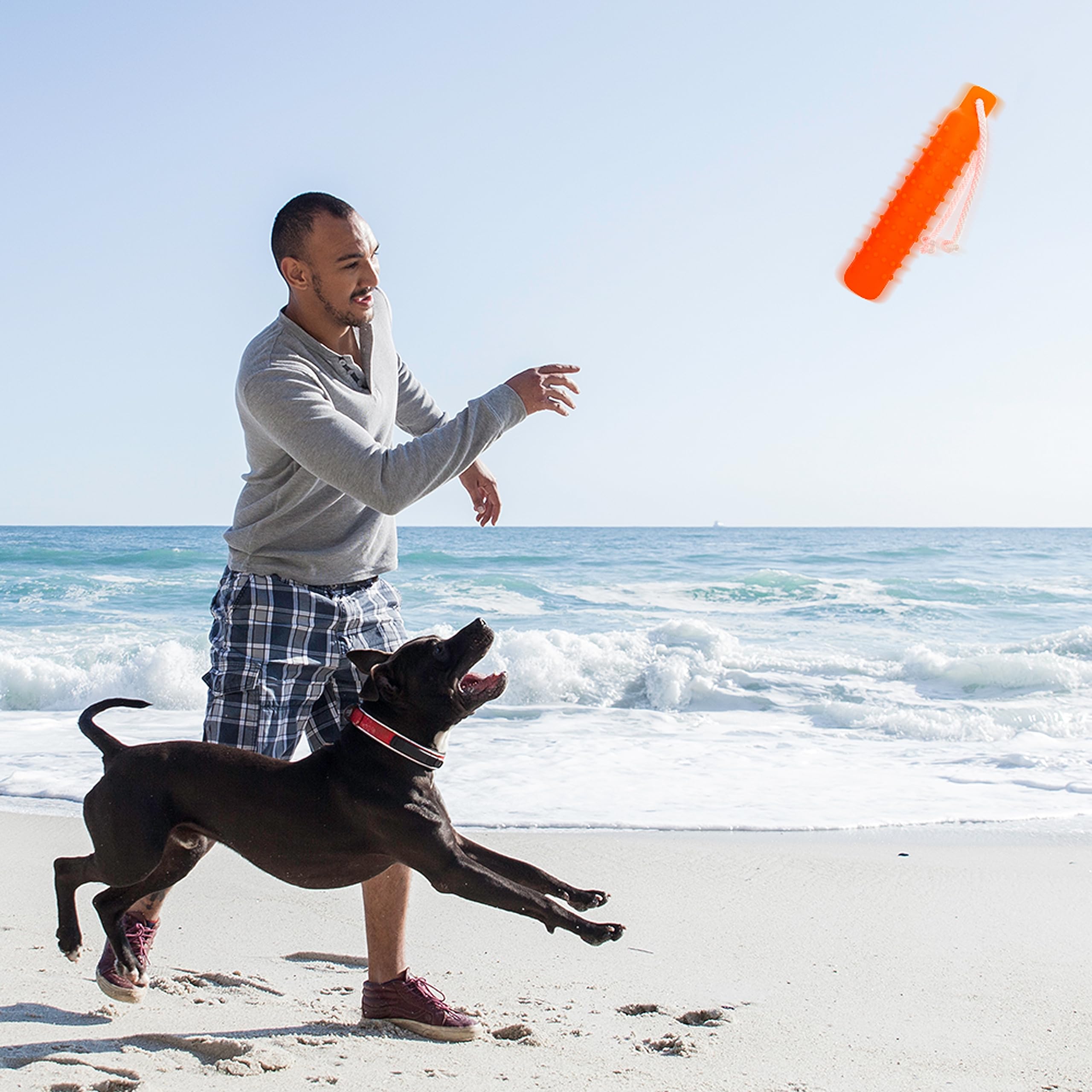 Wasserspielzeug für Hunde – Interaktives Apportier-Hundespielzeug schwimmen auf Wasserpool für Training, Apportieren, Jagen, Stoßstange im Freien – lustiges Puzzle-Hundespielzeug mit Seil für