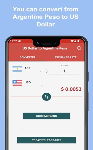 US Dollar to Argentine Peso To see the Exchange rate on your Phone and Tablet