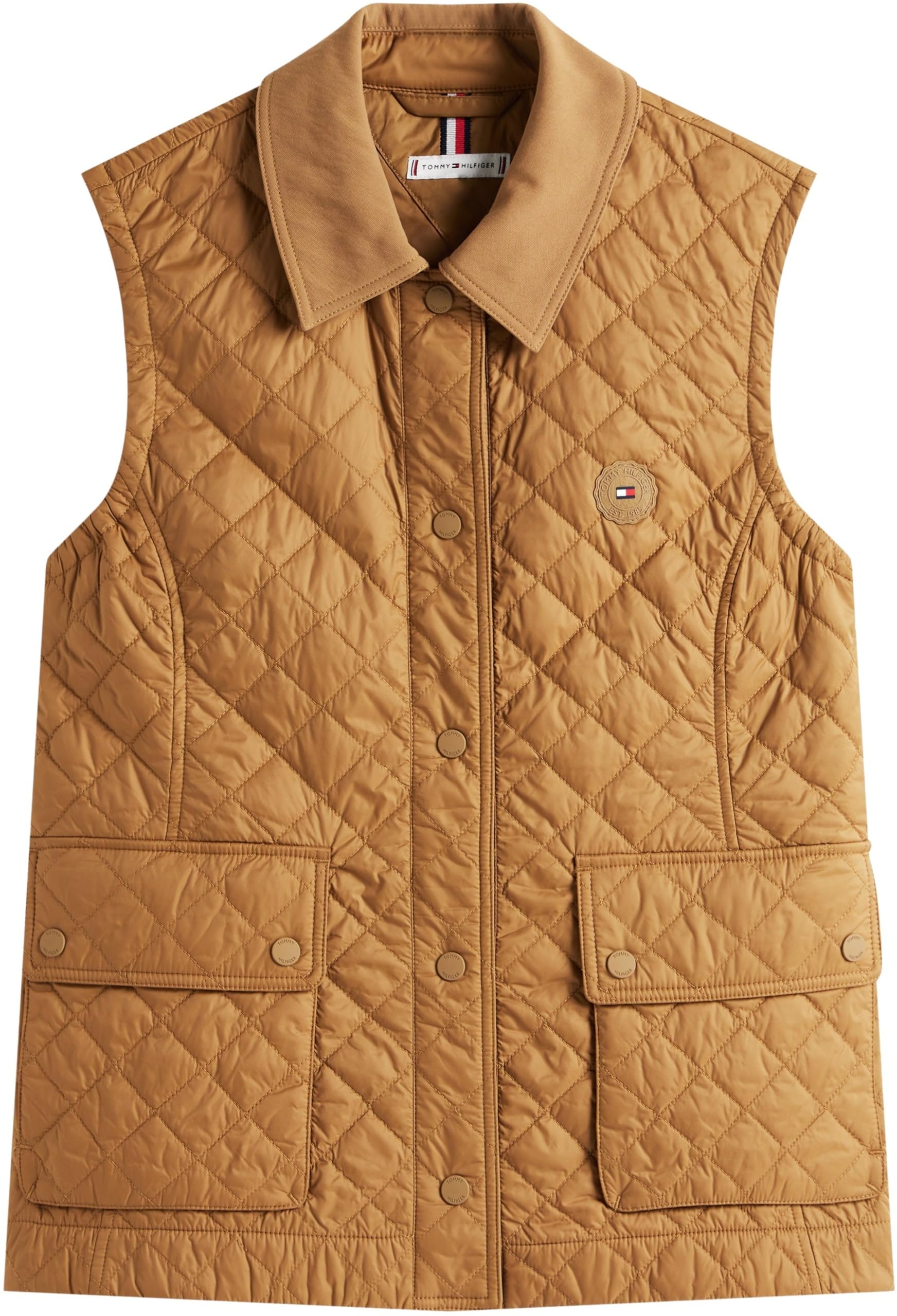 Tommy Hilfiger Donna Gilet Padded Nylon Slim Quilted Imbottito